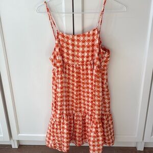 Resa Orange and Cream Summer Dress Size XS